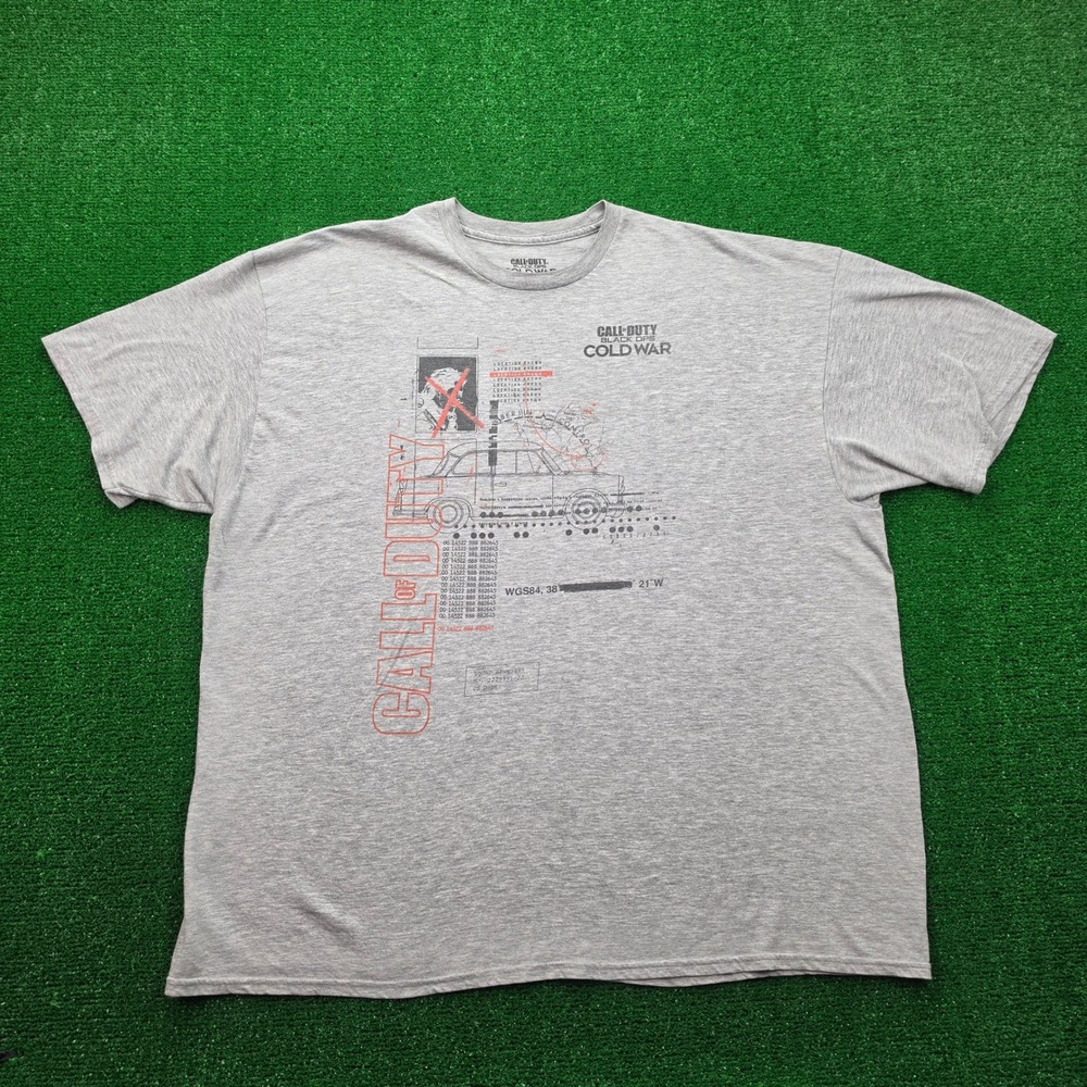 Call Of Duty Black Ops Cold War Tshirt Mens‎ 2XL Gray Short Sleeve Graphic Tee